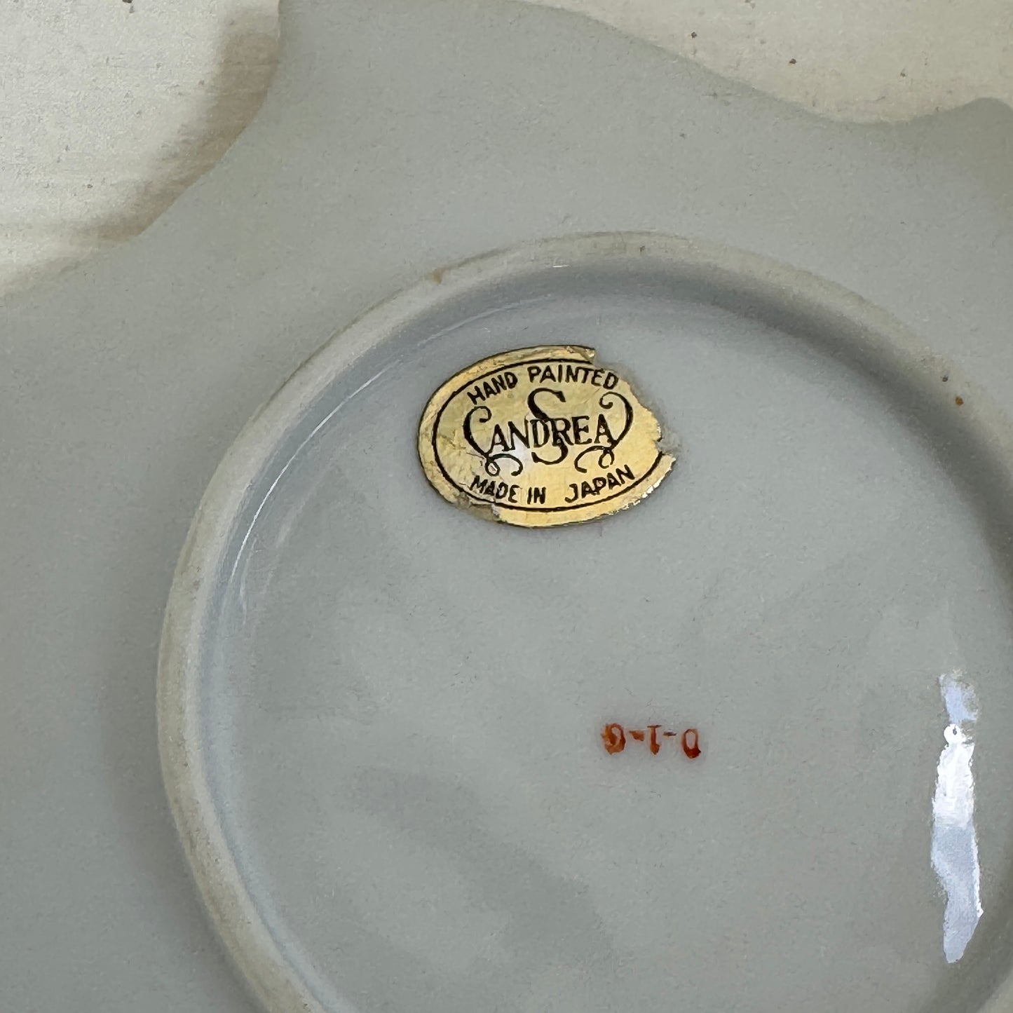 Vintage Candrea Hand Painted Leaf Dish | Made in Japan Butterfly Vanity Dish