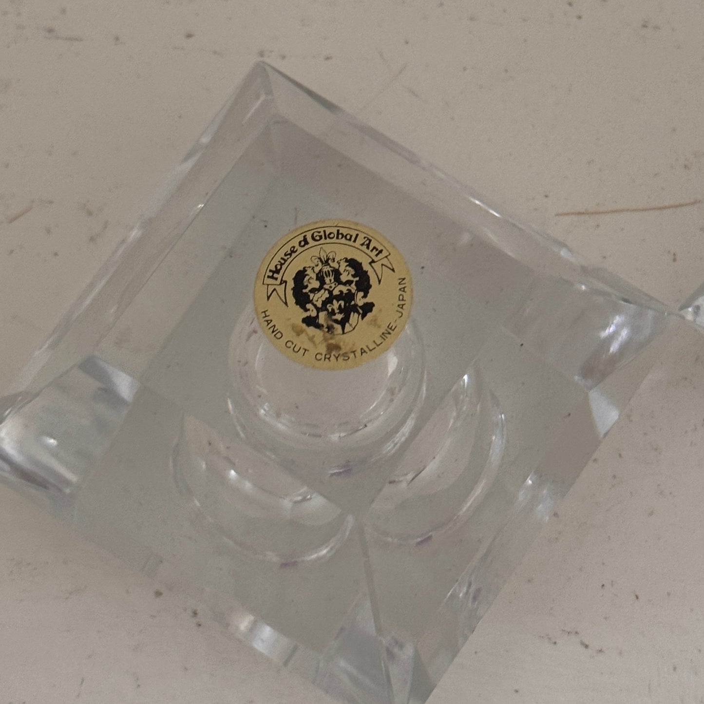 Vintage Hand Cut Crystal Candlestick Holders – Pair | House of Global Art Japan