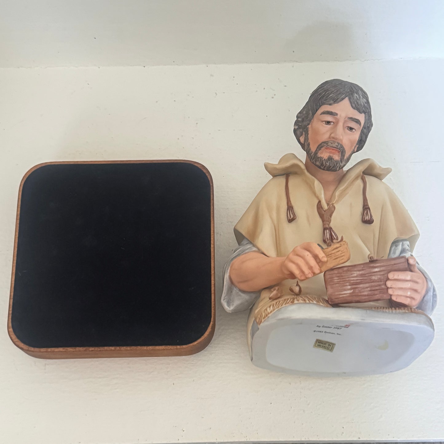 The Carpenter by Frances Hook | Limited Edition Religious Sculpture | 1985 Roman Inc. | Jesus as Carpenter