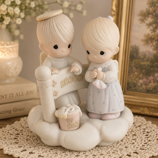 Precious Moments “No Tears Past the Gate” Figurine – Heaven Scene | 1986 Samuel J. Butcher