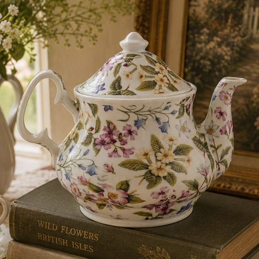 Vintage Kent Collection Floral Teapot with Lid | Cottage Garden Tea Pot
