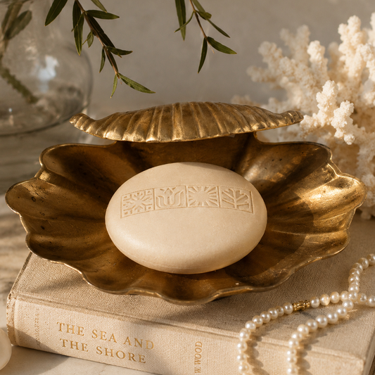 Vintage Brass Clam Shell Catchall Dish | Coastal Beach Decor | Hollywood Regency Trinket Bowl