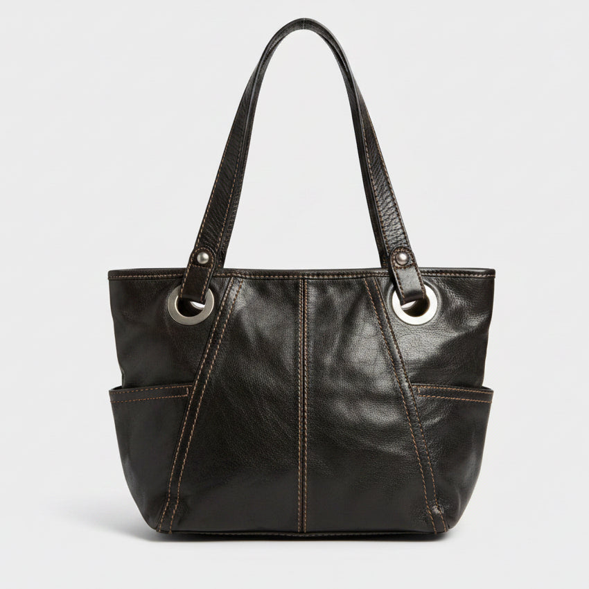 Fossil Long Live Vintage Black Leather Hobo Shoulder Bag Purse