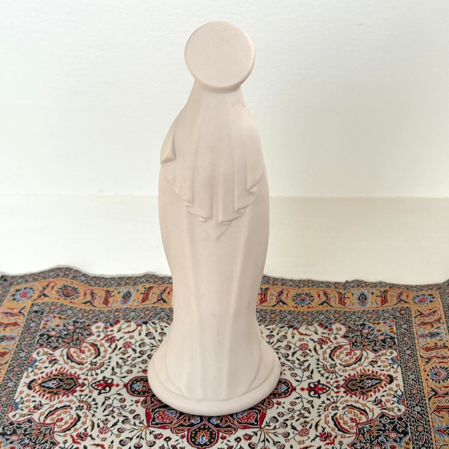 Vintage Bisque Ceramic Virgin Mary Figurine | Praying Madonna Religious Statue
