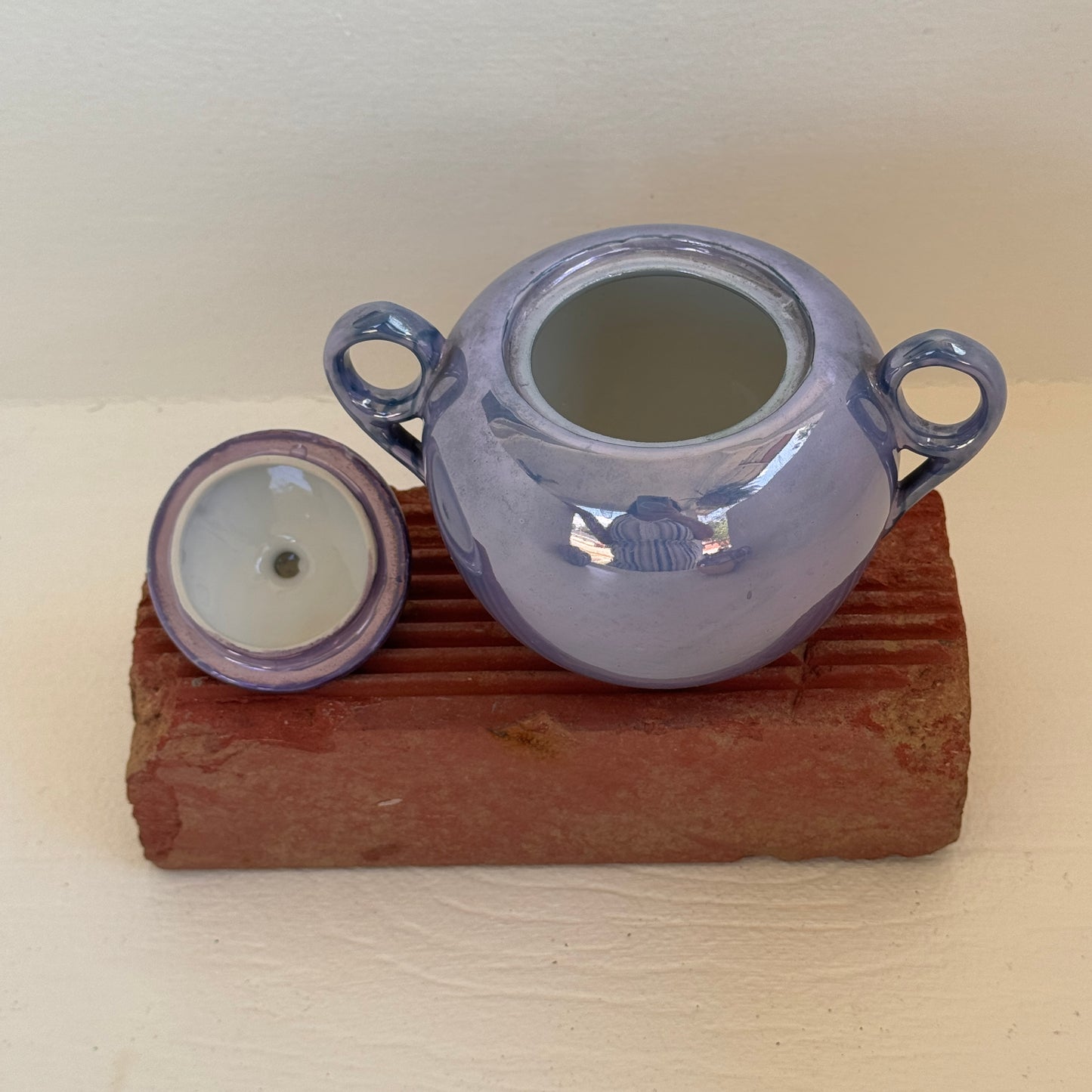 Vintage Made in Japan 3 Piece Tea Set | Hand Painted Lavender Cherry Blossom Teapot Set