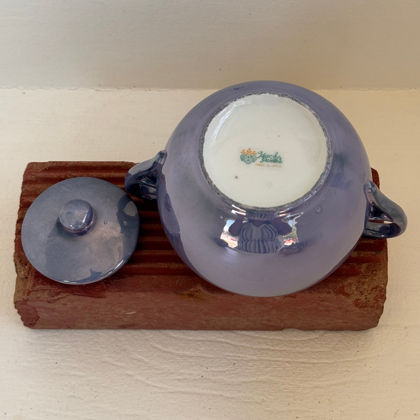 Vintage Made in Japan 3 Piece Tea Set | Hand Painted Lavender Cherry Blossom Teapot Set