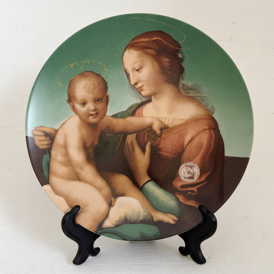 1983 Niccolini-Cowper Madonna Christmas Stamp Art Plate | Mother & Child | International Museum Collectible