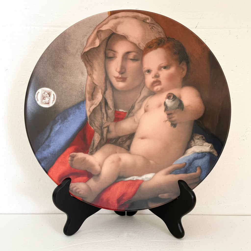 1982 Madonna of the Goldfinch Christmas Stamp Art Plate | Giovanni Battista Tiepolo | Masterpiece Series