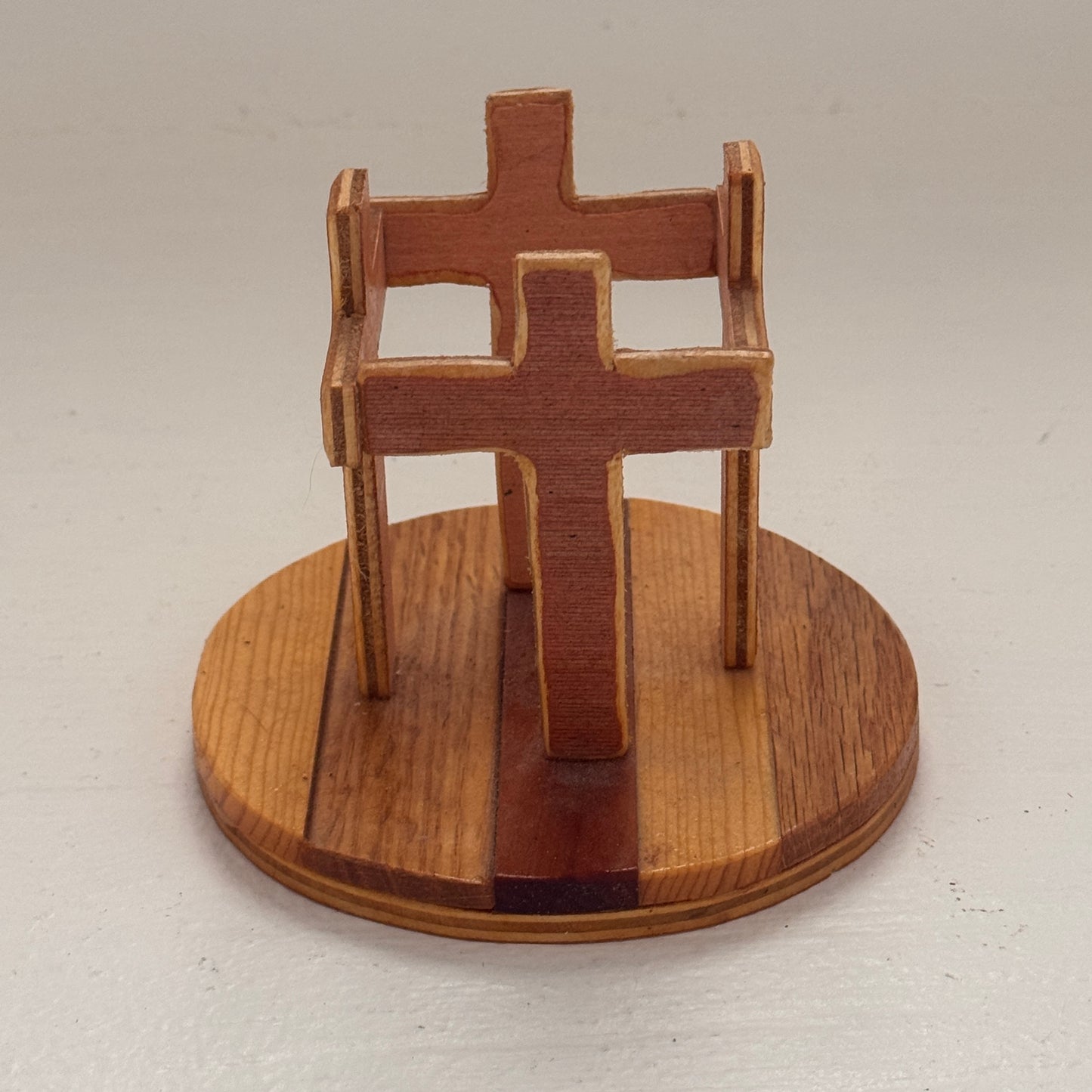 Rustic Reclaimed Wood Cross Candle Holder Handmade by Cliff Taylor Church Decor