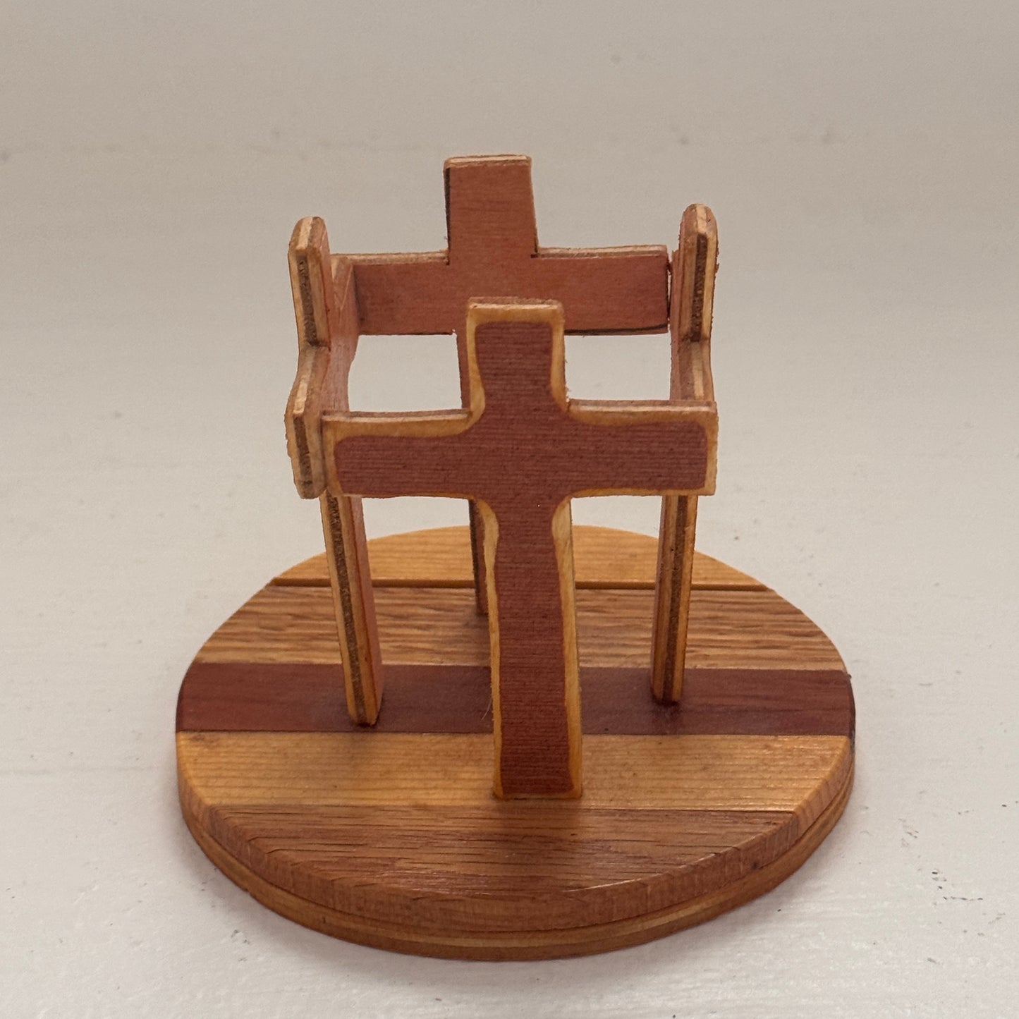 Rustic Reclaimed Wood Cross Candle Holder Handmade by Cliff Taylor Church Decor