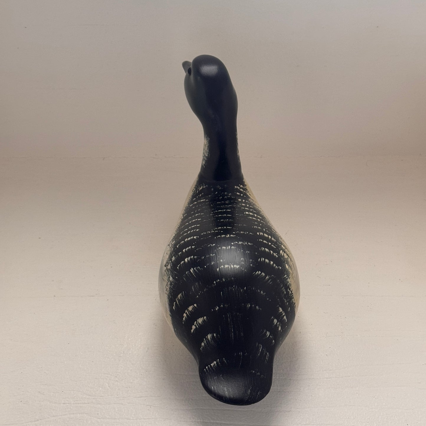 Vintage Hand Carved Common Loon Decoy by Tristram Orlando FL 1985 | Wooden Bird Sculpture