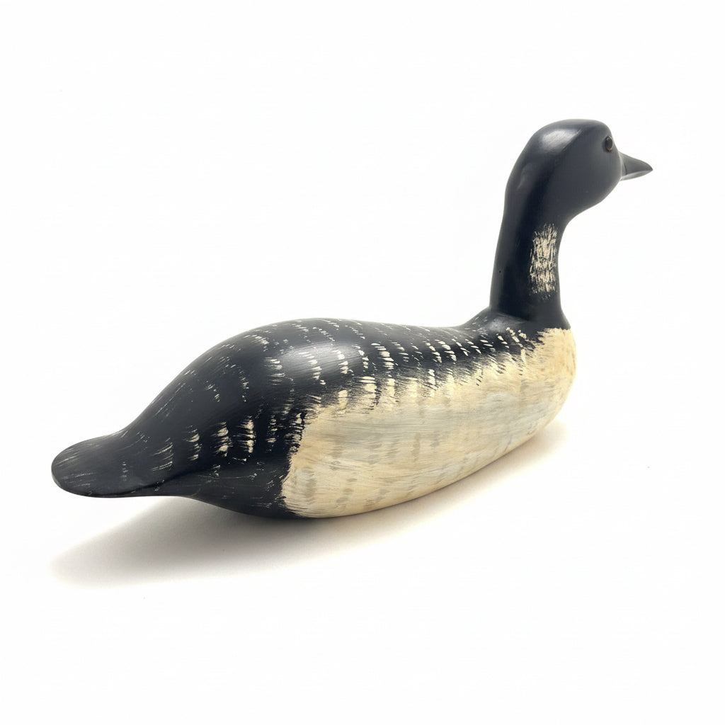 Vintage Hand Carved Common Loon Decoy by Tristram Orlando FL 1985 | Wooden Bird Sculpture
