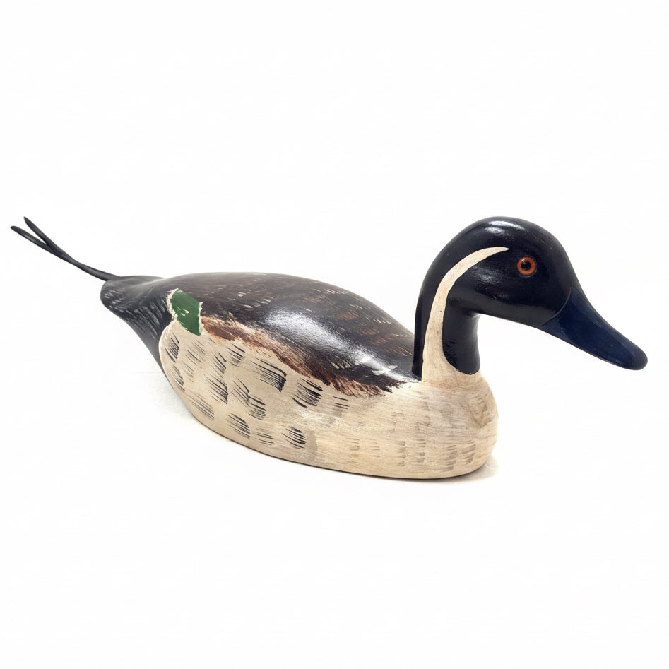 Vintage Hand Carved Pintail Duck Decoy by Tristram Dated 11/83 | Wooden Waterfowl Sculpture