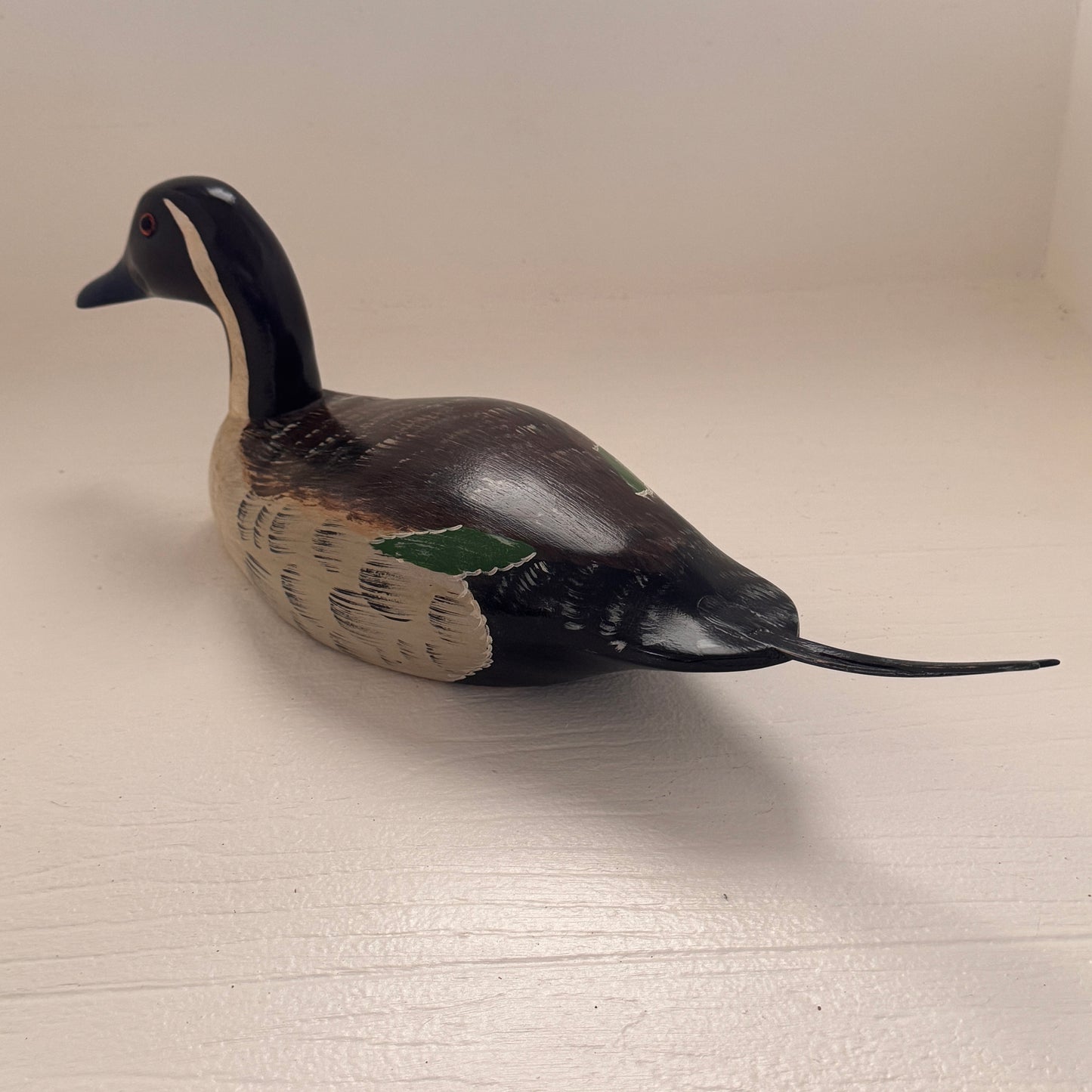 Vintage Hand Carved Pintail Duck Decoy by Tristram Dated 11/83 | Wooden Waterfowl Sculpture