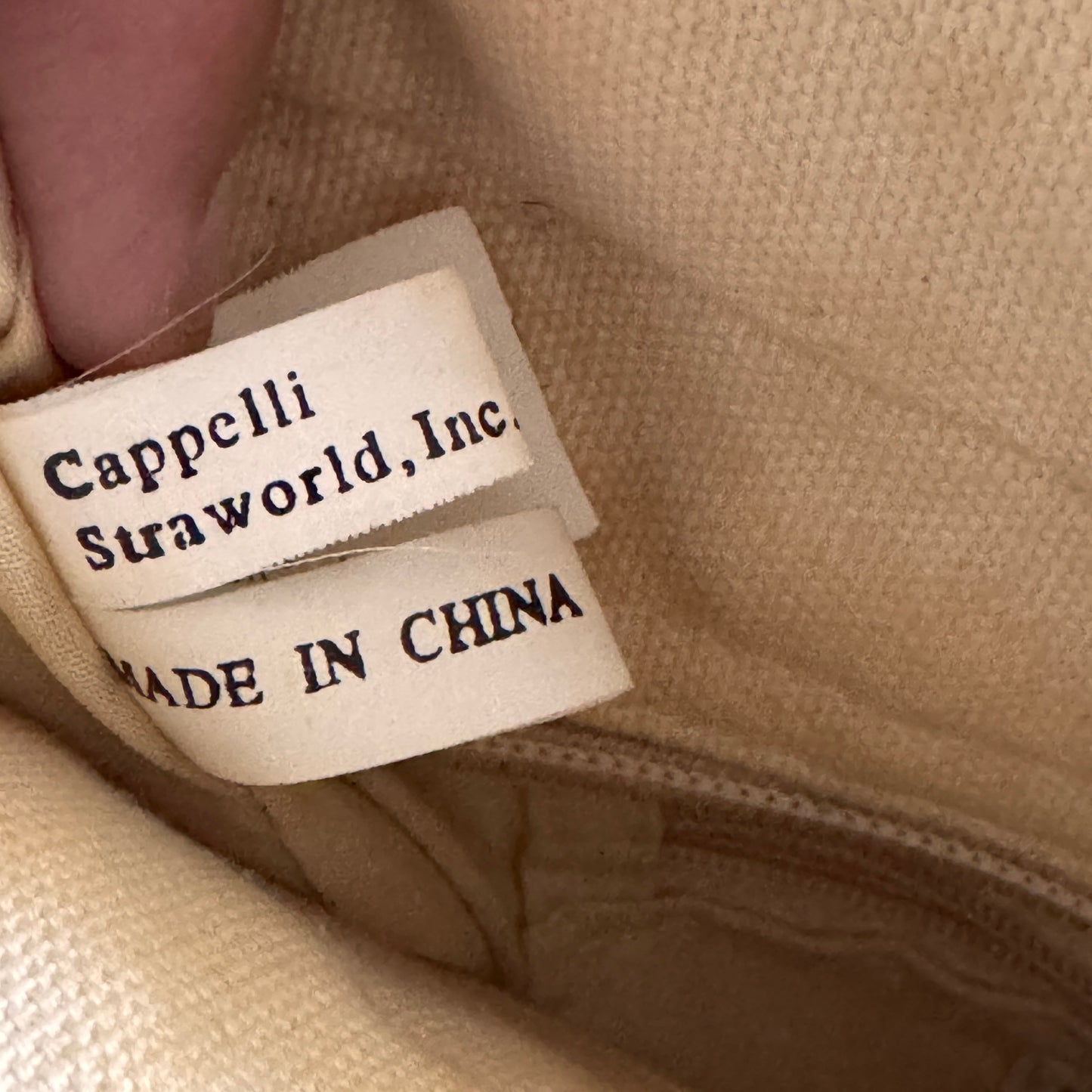 Capelli Straworld Natural Woven Paper Straw Handbag with Multicolor Beaded Handles