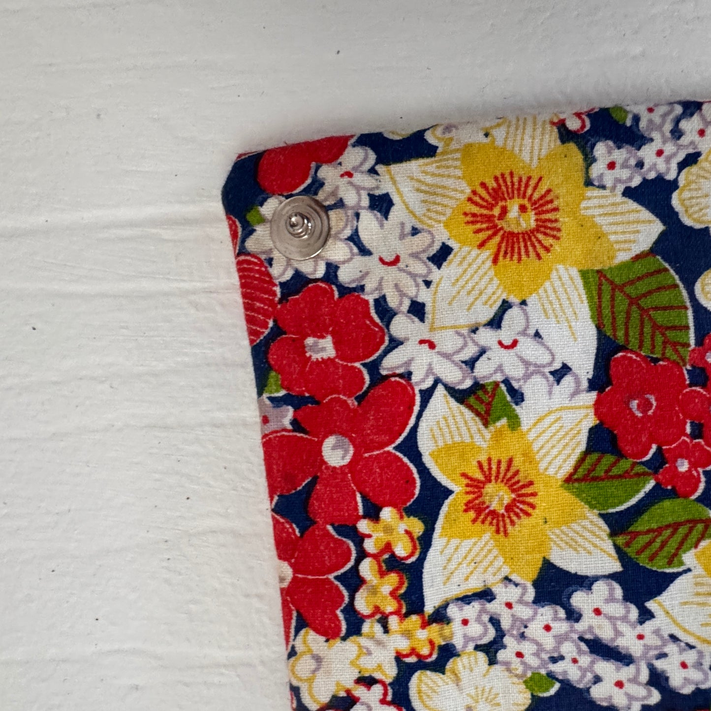 Vintage Fertig Floral Foldover Tote Bag with Bakelite Handles | Convertible Handbag | NOS Deadstock