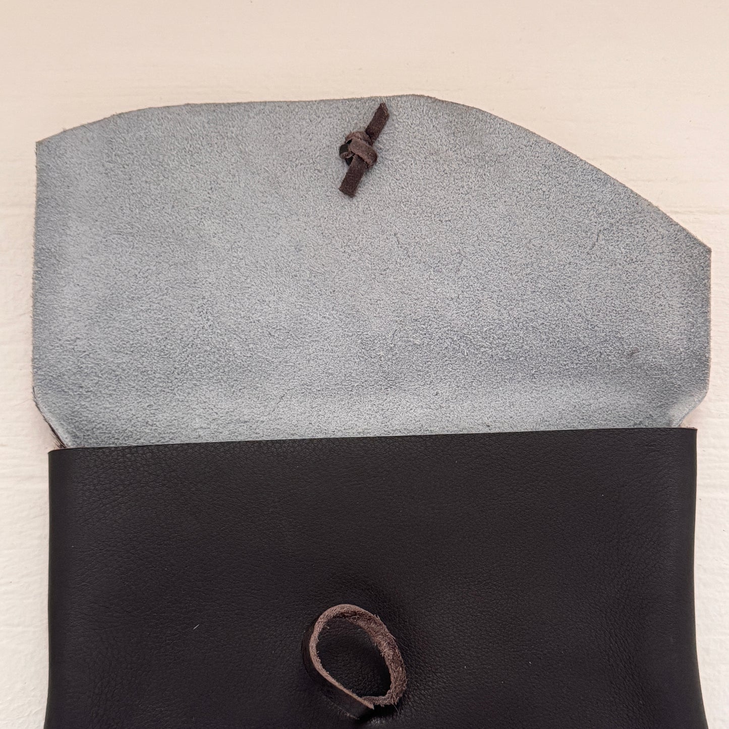 Handmade Cow Print Hair-On Hide Leather Clutch Pouch | Black Leather Toggle Wallet
