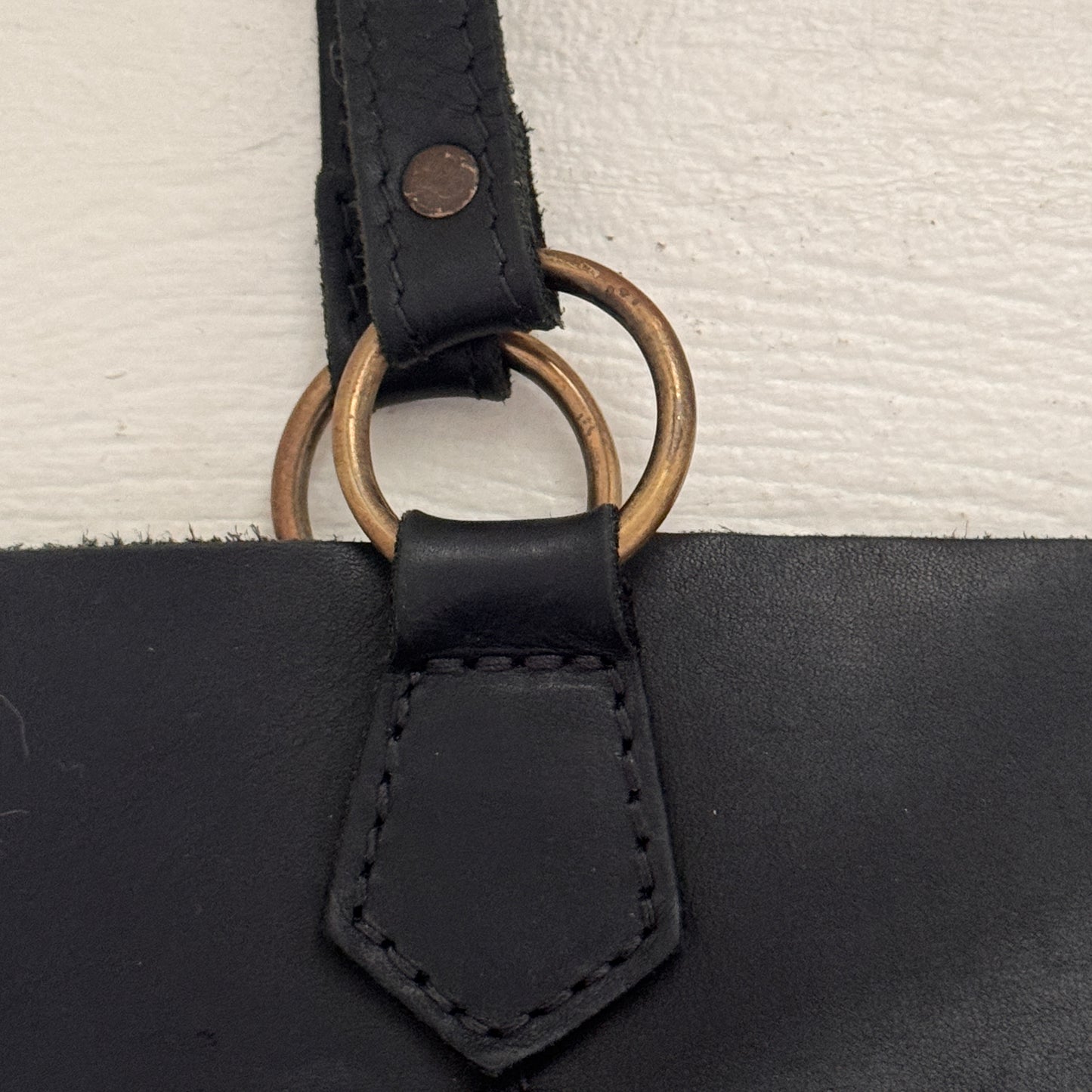 Portland Leather Black Leather Tote Bag | Handmade Minimalist Everyday Shoulder Purse