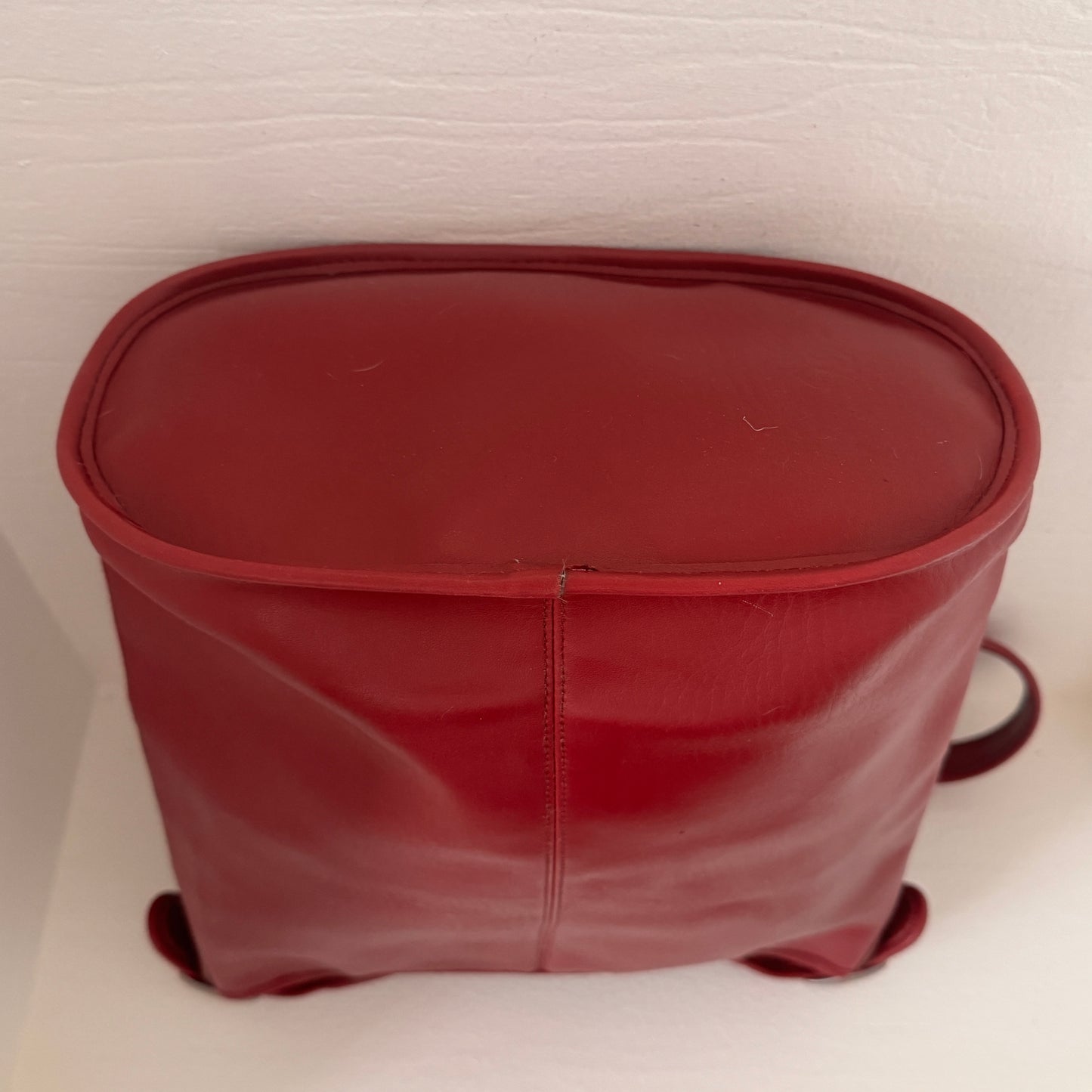 Vintage Coach Berry Leather Bucket Bag | Red Burgundy Shoulder Tote | Adjustable Strap | USA Made