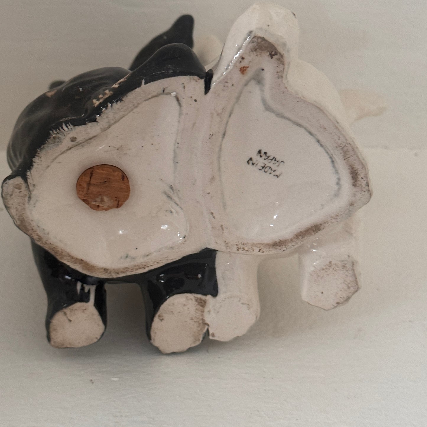 Vintage Black & White Terrier Dog Figurines Pair – Made in Japan Ceramic Scottie Dogs