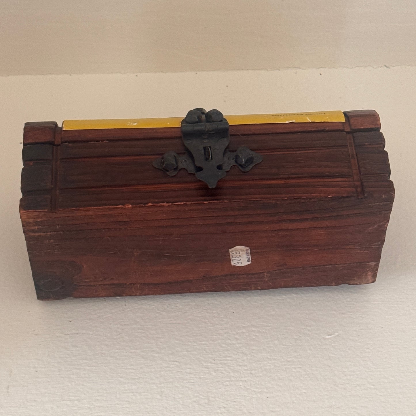 Vintage Made in Spain Wooden Mayflower Keepsake Box | Treasure Chest Jewelry Box