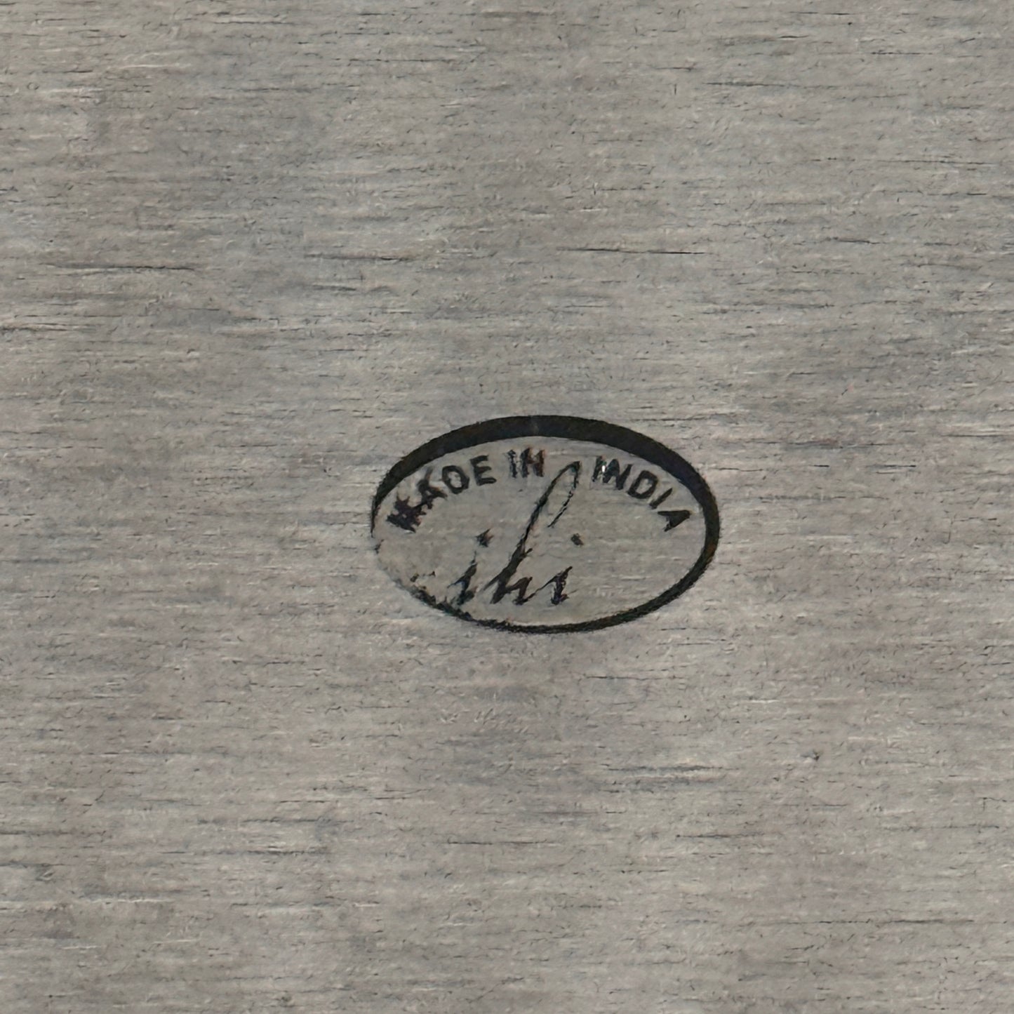 Vintage Silver-Tone Serving Tray with Mother of Pearl Inlay Border | Made in India