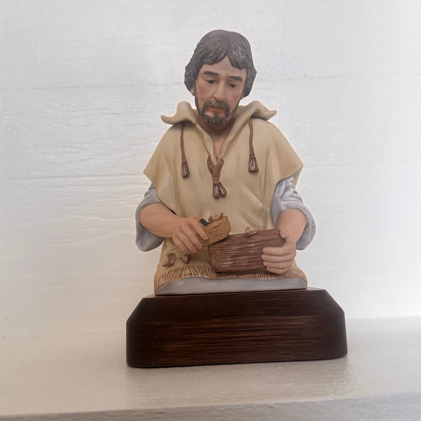 The Carpenter by Frances Hook | Limited Edition Religious Sculpture | 1985 Roman Inc. | Jesus as Carpenter