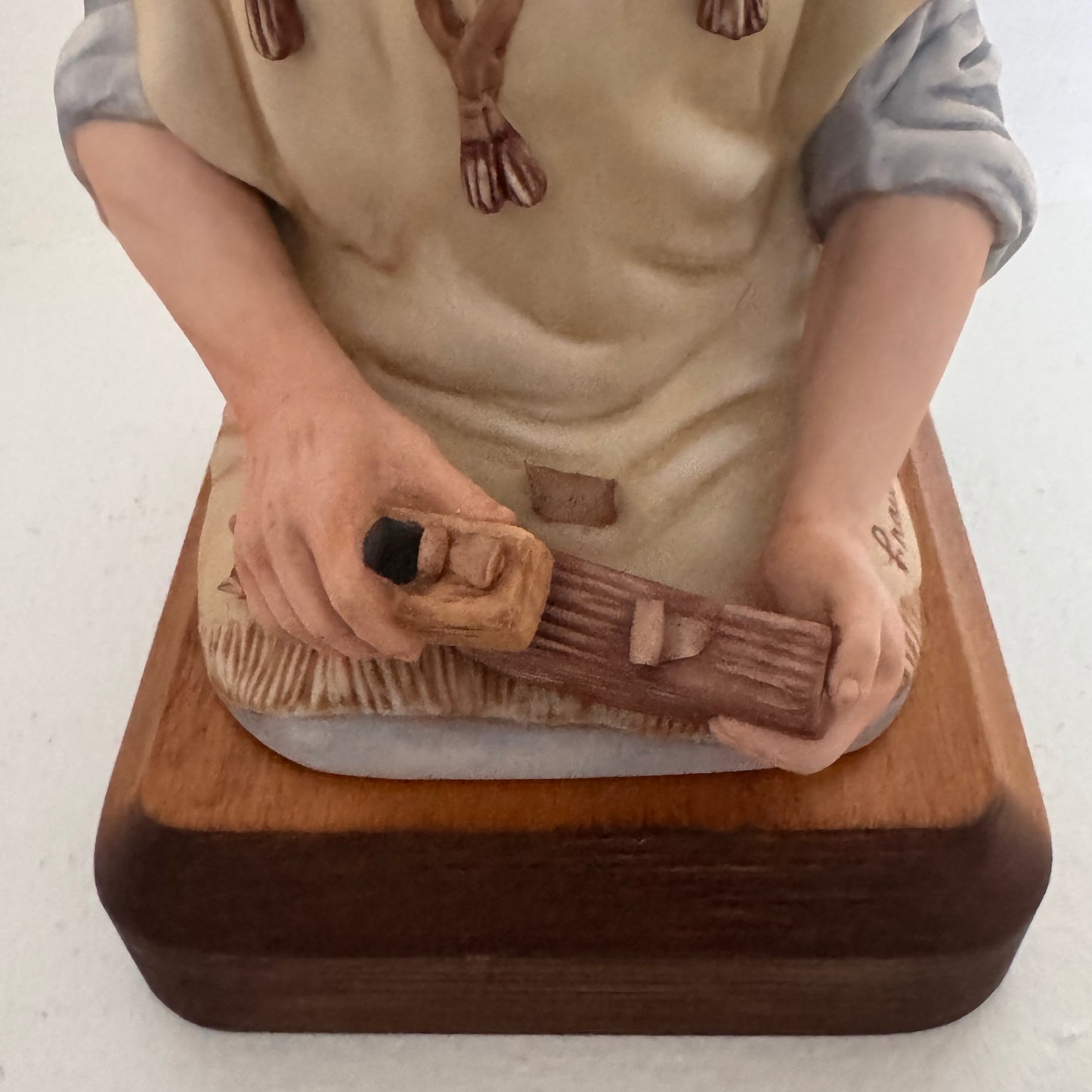 The Carpenter by Frances Hook | Limited Edition Religious Sculpture | 1985 Roman Inc. | Jesus as Carpenter