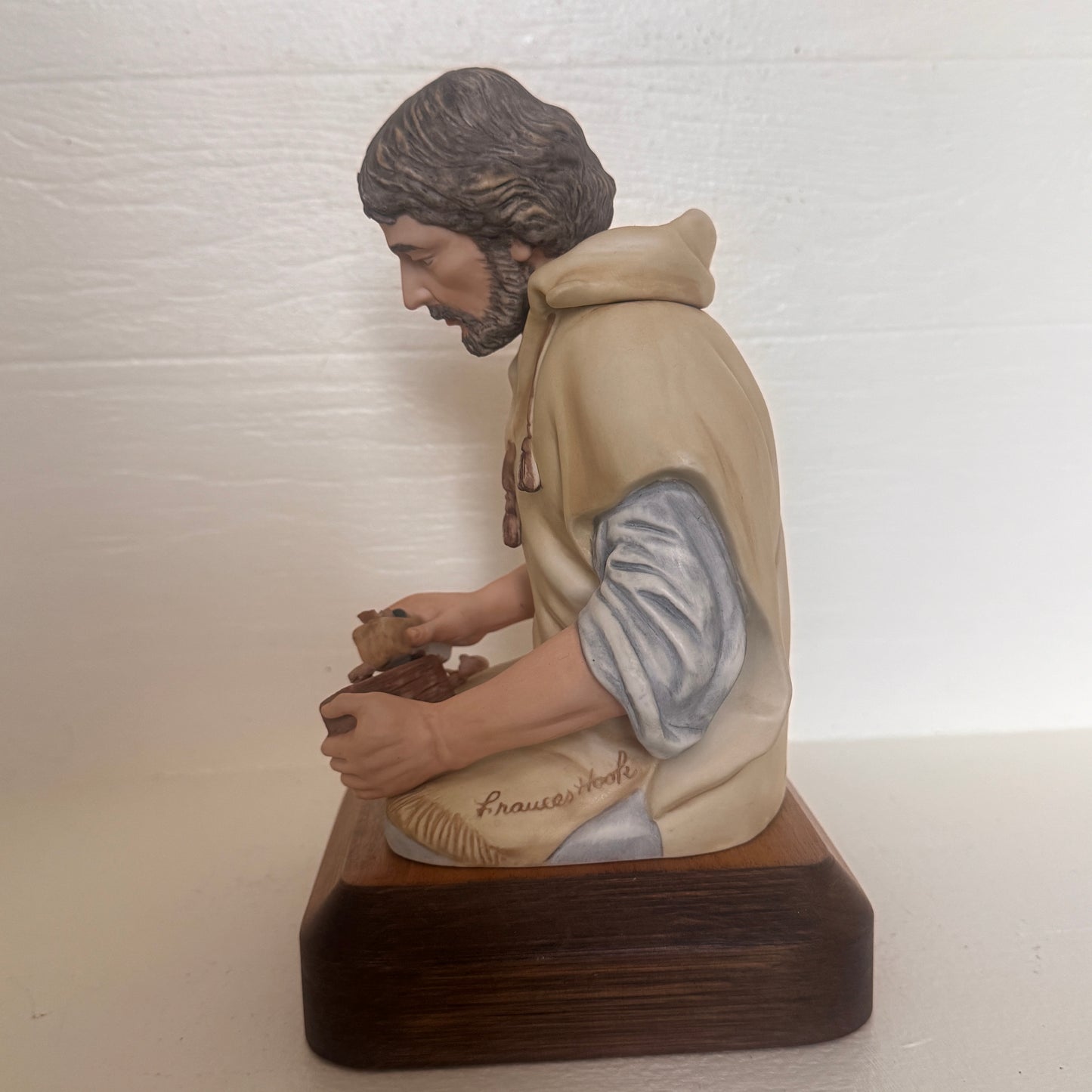The Carpenter by Frances Hook | Limited Edition Religious Sculpture | 1985 Roman Inc. | Jesus as Carpenter