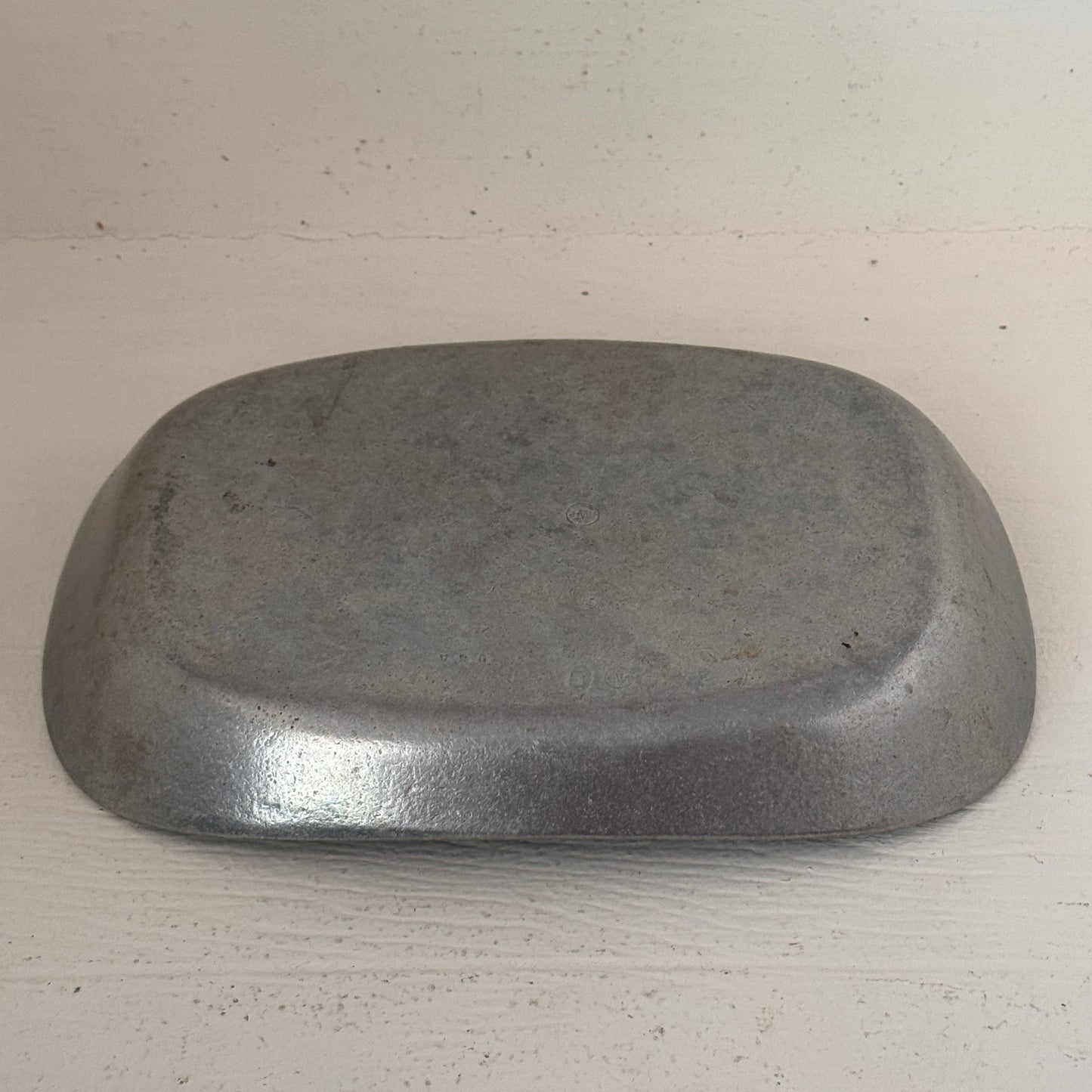Vintage Pewter Bread Tray “Dacci Oggi il Nostra Pane Quotidiano” Italian Daily Bread Dish