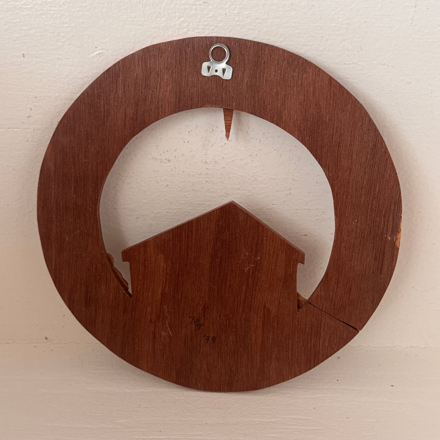 Vintage Wooden Nativity Wall Hanging | Mid Century Christmas Wall Art | Handcrafted Wood Silhouette