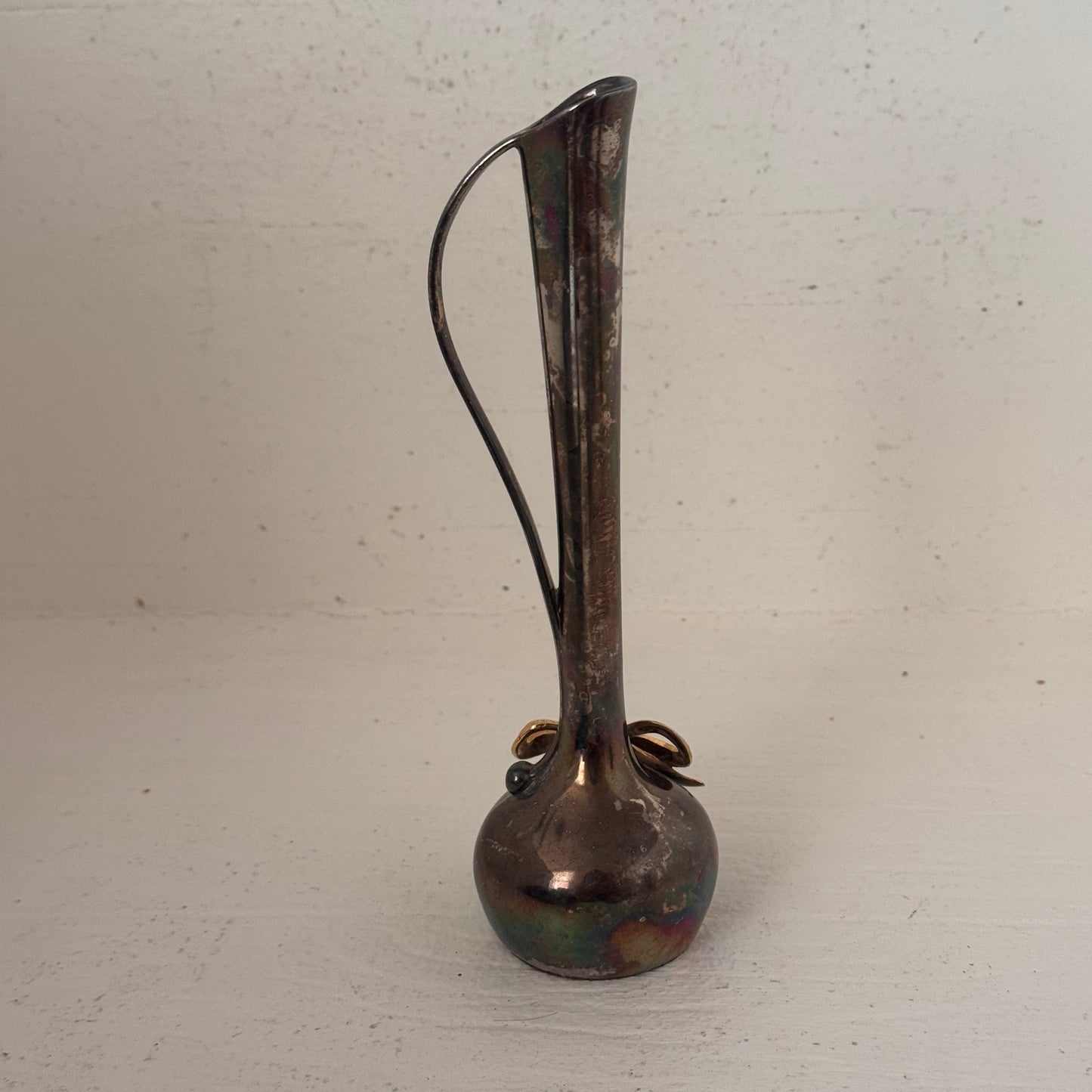 Vintage Silver Plated Bud Vase with Gold Bow Accent – International Silver Company