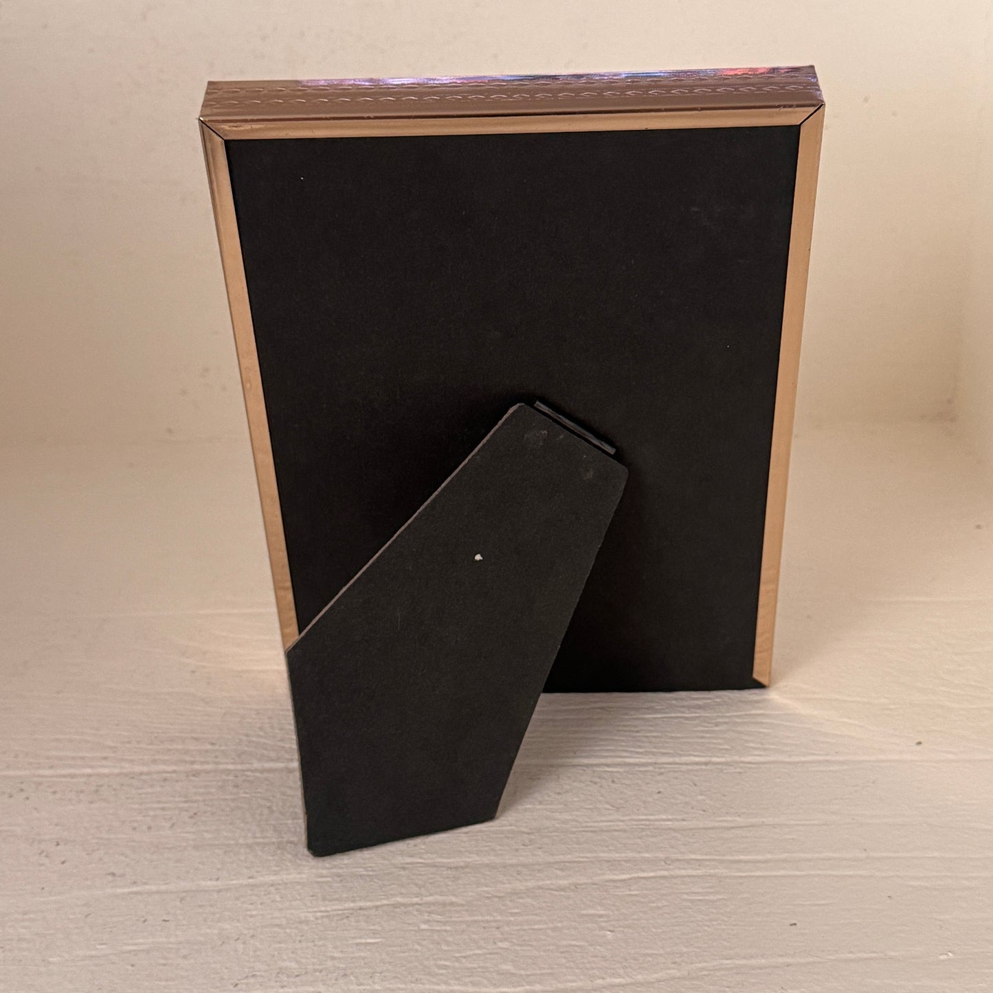 Vintage Brass Shadow Box Picture Frame | Easel Back | Mid-Century Gold Tone Display Frame