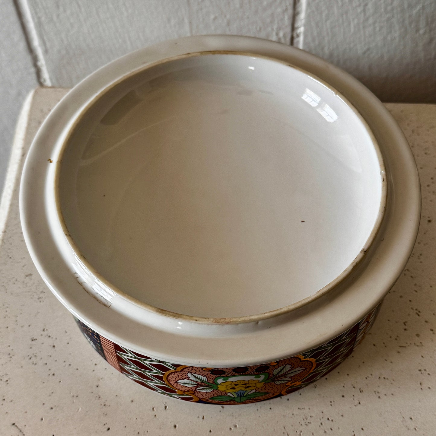 Vintage Imari Ware Trinket Box | Lidded Japanese Porcelain Dish