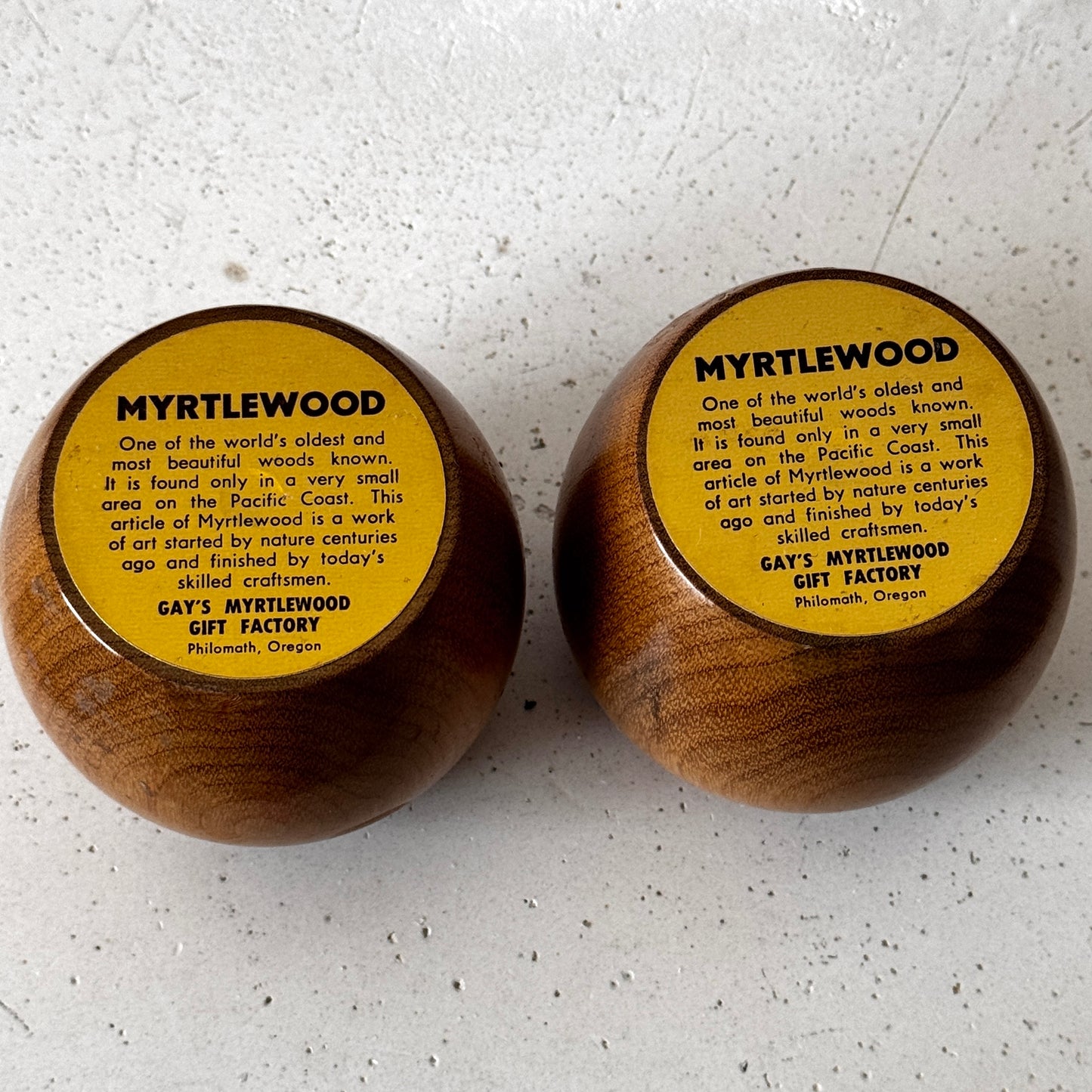 Vintage Myrtlewood Candlestick Holders Set of 2 Mid Century Wood Taper Candle Holders Oregon