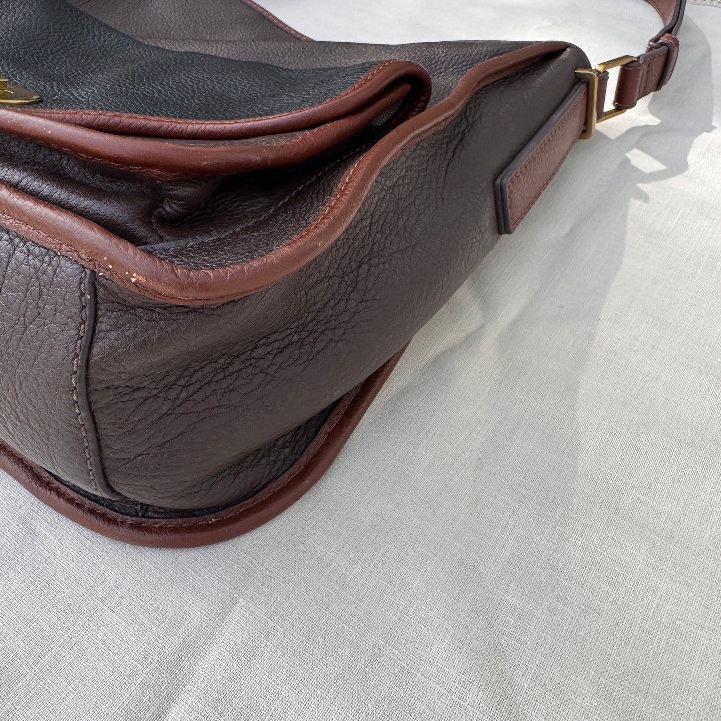Fossil Brown Multi Tone Leather Shoulder Bag