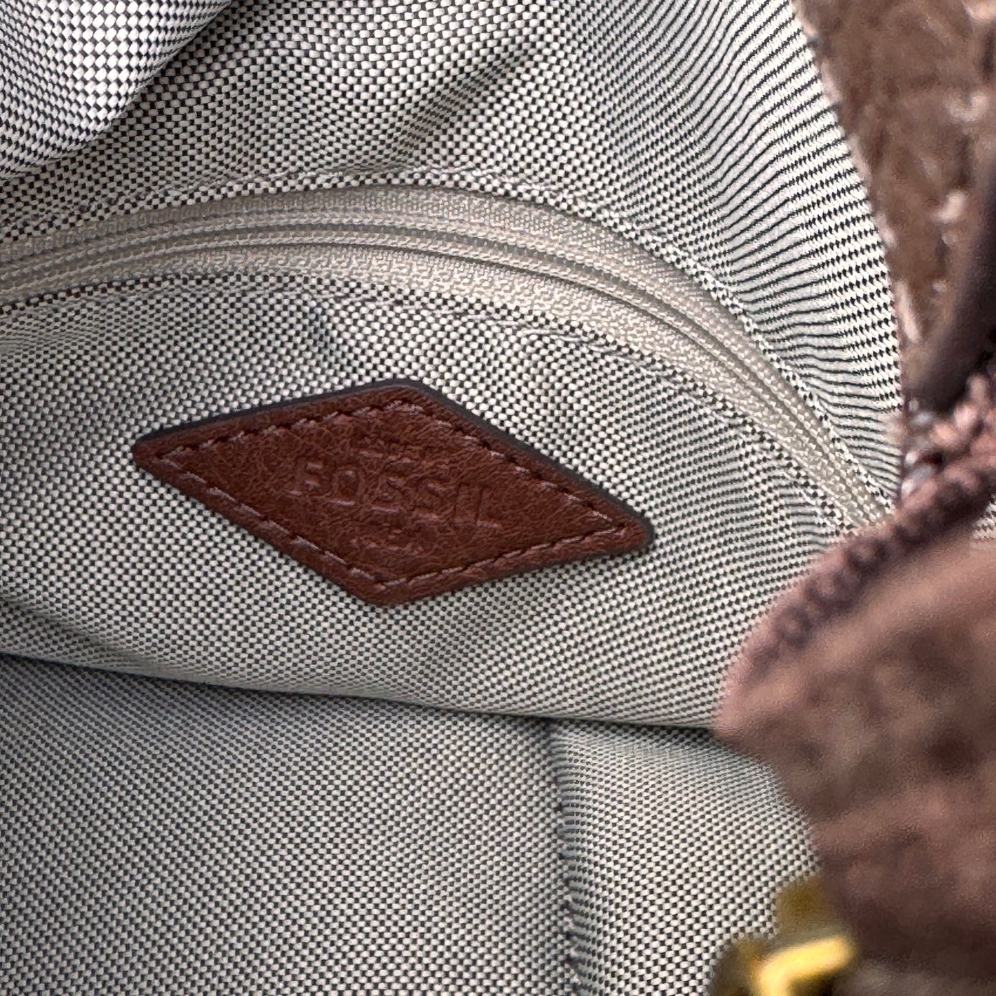 Fossil Brown Multi Tone Leather Shoulder Bag