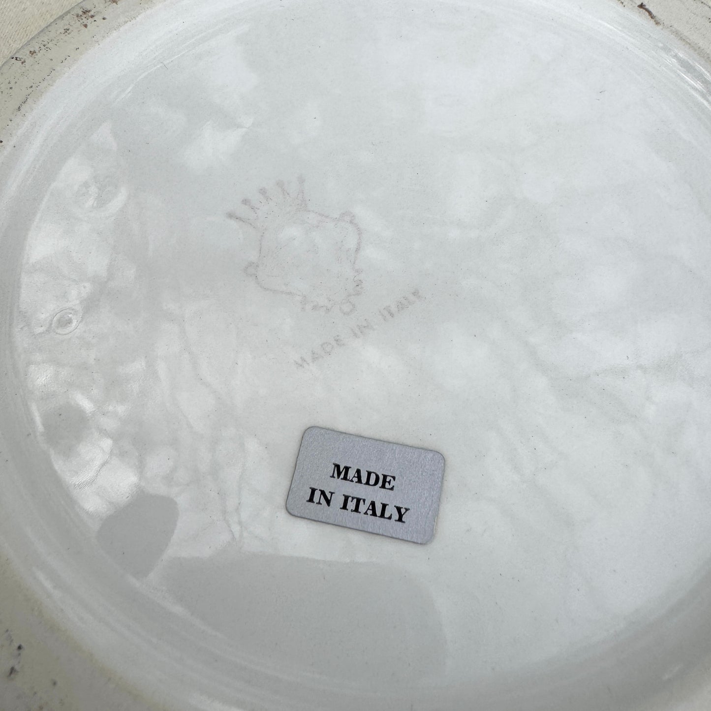 Vintage Italian Porcelain Rose Trinket Dish White Lidded Vanity Box