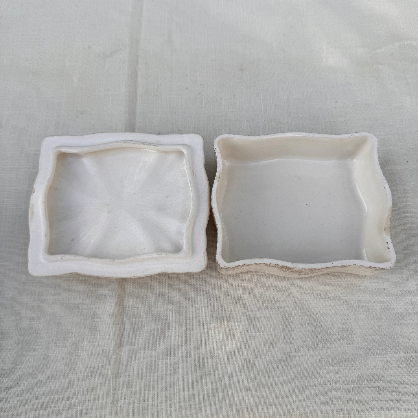 Vintage Occupied Japan Rose Porcelain Trinket Box Keepsake Dish