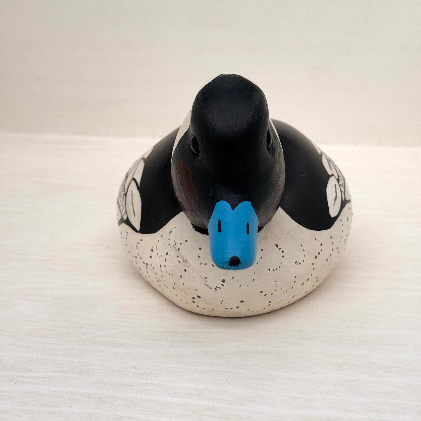 Vintage Hand Carved Bufflehead Duck Decoy – Signed Rick Kindig 1980 Folk Art Wood